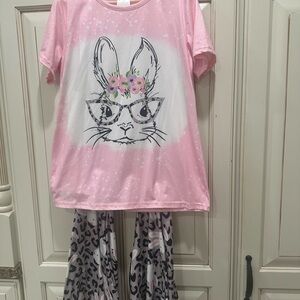 Pink Bunny Girls Easter Set